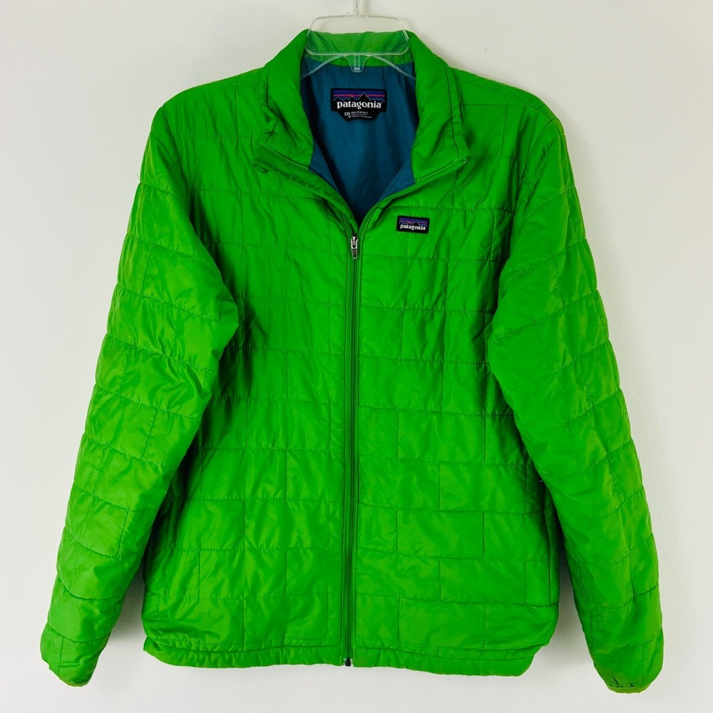 Patagonia Kids Nano Puff Insulated Jacket Green XXL 16-18 PrimaLoft Puffer